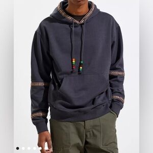 Without Walls Trail Men's Black Hoodie with Beaded Accents